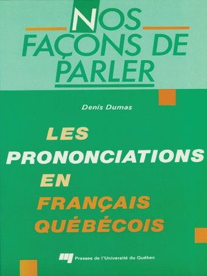 cover image of Nos façons de parler